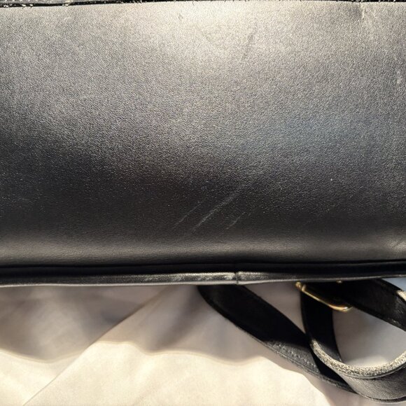 Vintage Coach Willis Shoulder Bag – Black Glove-Tanned Leather –Free Shipping - Picture 7 of 15